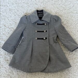 Rothschild Charcoal Double-Breasted Kids Pea Coat